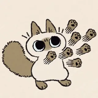 🤜 cat, cartoon, kawaii, sticker, animal, cute, funny, whimsical telegram sticker