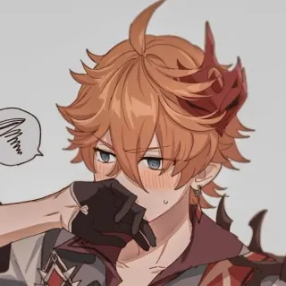 🌟 Tartaglia Genshin Impact Anime, Genshin Impact, Tartaglia, Childe, Fanart, Videojuego whatsapp sticker