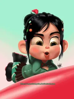 🦋 Vanellope von Schweetz Wreck-It Ralph Vanellope, Disney, Wreck-It Ralph, cartoon, character, cute whatsapp sticker