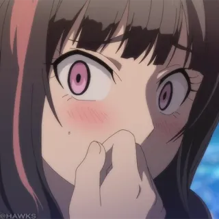🌡 动漫, 女孩, 脸红, 害羞 telegram sticker
