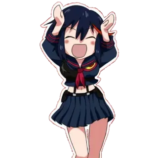 😄 Ryuko Matoi Kill la Kill Anime, Manga, Postać, Kill la Kill, Ryuko Matoi telegram sticker