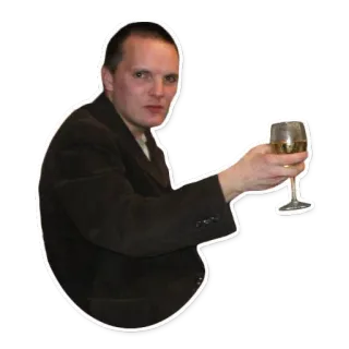 🍷 homem, bebida, vinho, copo, terno telegram sticker
