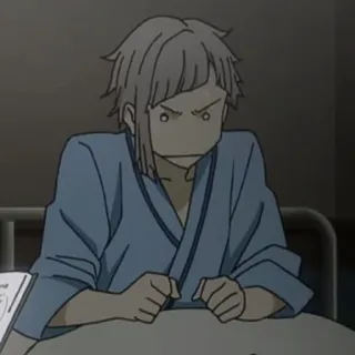 🐾 Atsushi Nakajima Bungou Stray Dogs Anime, Manga, Atsushi Nakajima, Bungou Stray Dogs, Personnage, Hôpital, En colère whatsapp sticker