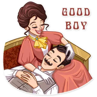 👍 GOOD BOY wanita, pria, anak baik, cinta, kasih sayang, bersejarah telegram sticker