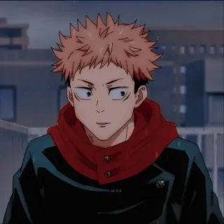😒 Yuji Itadori Jujutsu Kaisen Аниме, Jujutsu Kaisen, Юдзи Итадори, Сёнен, Персонаж, Манга telegram sticker