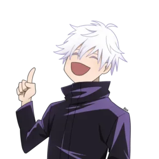 😌 Satoru Gojo Jujutsu Kaisen Anime, Manga, Gojo, Satoru, Jujutsu Kaisen, Personaje, Pegatina whatsapp sticker