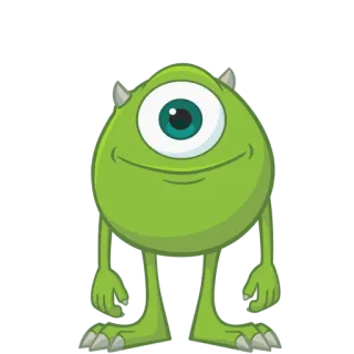 🙂 Mike Wazowski Monsters, Inc. Mike Wazowski, Monster AG, Disney, Pixar, Monster, Cartoon telegram sticker