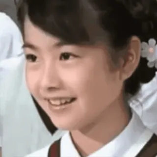 🙂 criança, retrato, sorrindo, menina, asiático telegram sticker