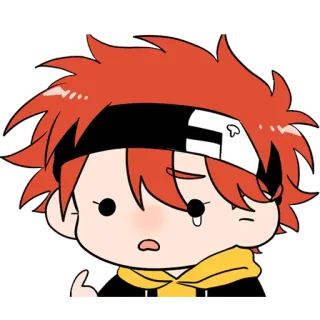 😢 Anime, Sticker, Chibi, Cartoon, Traurig, Charakter telegram sticker