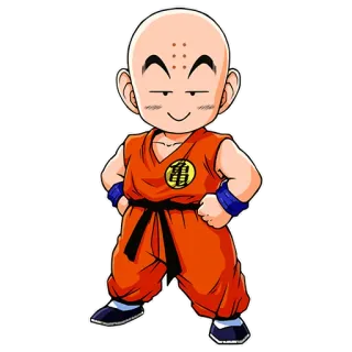 😁 Krillin Dragon Ball Anime, Manga, Dragon Ball, Krillin, Personaje, Dibujo animado, Sticker whatsapp sticker