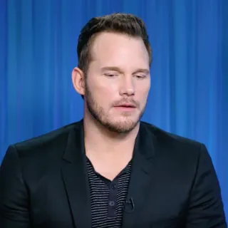 🐁 Chris Pratt, aktor, potret, selebriti, foto kepala telegram sticker