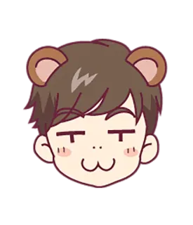 😽 cartoon, beer, man, hoofd, anime, schattig telegram sticker