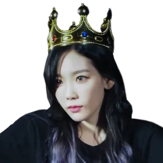 👑 человек, корона, женщина, девушка, портрет, знаменитость telegram sticker