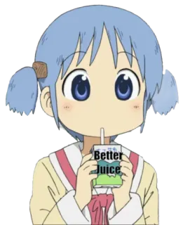 😊 Better Juice anime, desenho animado, suco, bebida telegram sticker