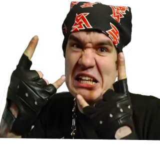 🤟 hombre, pañuelo, guantes, expresión facial, actitud whatsapp sticker