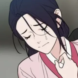 🔖 llorando, triste, molesta, mujer, anime, manga whatsapp sticker