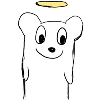😇 carino, orso, cartone animato, angelo telegram sticker
