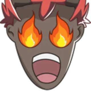 🔥 Emoji, Fiamme, Fuoco, Occhi, Cartoni animati, Espressione telegram sticker