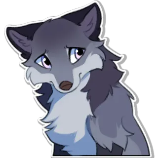 😞 fox, sad, cute, animal, cartoon, sticker telegram sticker