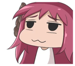 😋 อนิเมะ, มังงะ, การ์ตูน, ตัวละคร, สีหน้า, ยิ้มเยาะ telegram sticker