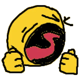 😭 Emoji, Meme, Gritando, Expresión, Cara telegram sticker
