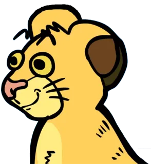 🦁 Simba The Lion King Симба, Король Лев, мультфильм, животное, лев, смешной telegram sticker