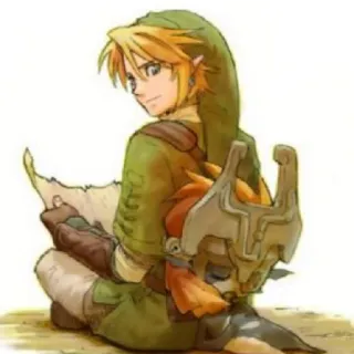 😁 Link The Legend of Zelda Link, The Legend of Zelda, Videojuego, Midna, Fantasía telegram sticker