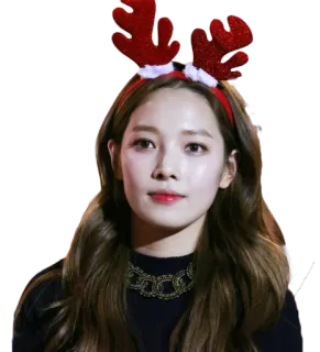 😊 mulher, natal, rena, chifres, feriado, bonito, festivo whatsapp sticker