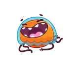 🤣 kartun, karakter, monster, senyum, bahagia telegram sticker