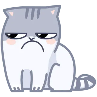 ☹️ gato, animal, triste, fofo telegram sticker