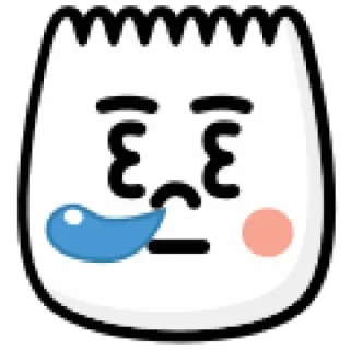 😪 Emoji, Müde, Süß, Gesicht, Cartoon telegram sticker