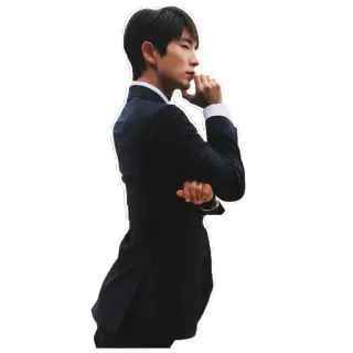 🤔 man, suit, pensive, thinking, business, actor telegram sticker