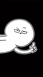 👆 Dessin animé, Personnage, Illustration, Geste déplacé telegram sticker