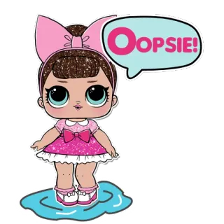 🌧 OOPSIE! doll, lol surprise, oopsie, cartoon, toy, sticker telegram sticker