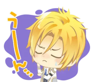 🤔 う～ん… Anime, Manga, Chibi, Suy nghĩ, Dễ thương whatsapp sticker