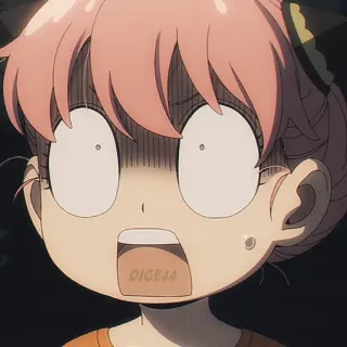 😶‍🌫️ Anya Forger Spy x Family DIGE44 Anime, Spy x Family, Anya Forger, Cartone animato, Espressione, Scioccato/a, Carino/a telegram sticker