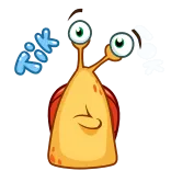 ⏳ KIK Schnecke, Augen, Cartoon telegram sticker