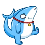 😐 shark, animal, cartoon, sticker telegram sticker