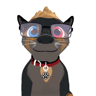 😲 animal, avatar, furry, lunettes, collier, pendentif whatsapp sticker