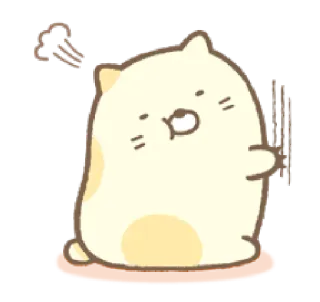 😤 gatto, peto, cartone animato, animale, carino whatsapp sticker