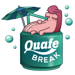 🥂 Quafe
BREAK bebida, refresco, relajación, dibujos animados, lindo, bebida, diversión whatsapp sticker