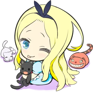 Official Sticker of okama's Alice Series :: @line_stickers telegram stickers