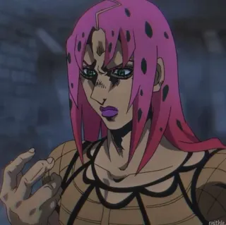 🐸 Vinegar Doppio JoJo's Bizarre Adventure Anime, Pinke Haare, Bösewicht, Doppio, Jojo, Manga telegram sticker