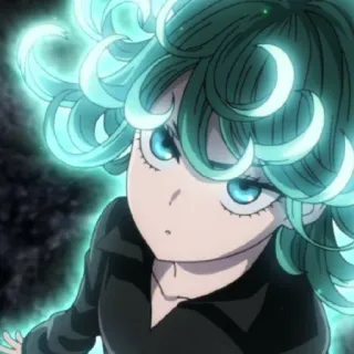 📎 Tatsumaki One-Punch Man Tatsumaki, One-Punch Man, Anime, Personaje, Héroe, Psíquica, Pelo verde telegram sticker