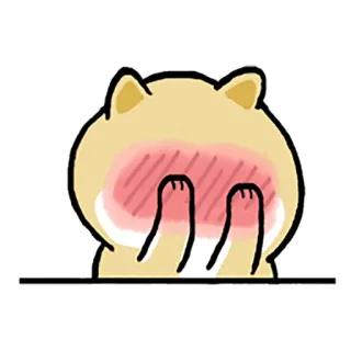 🙈 仓鼠, 可爱, 脸红, 动物, 卡哇伊, 贴纸 whatsapp sticker