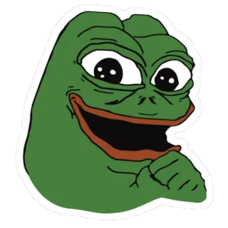 😃 Pepe the Frog Pepe, frog, meme, internet culture, cartoon whatsapp sticker