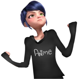 💪 Anime Аниме, Девушка, Футболка, Мультфильм telegram sticker