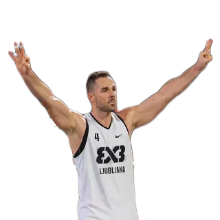 👻 LJUBLJANA basketbal, atleet, sport, team, viering, overwinning telegram sticker