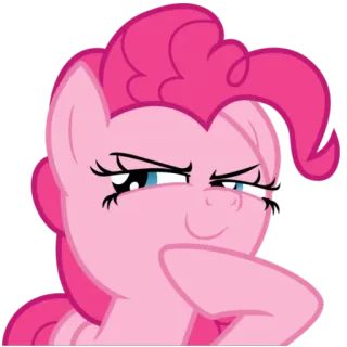 😏 Pinkie Pie My Little Pony Пони, Мультфильм, Анимация, Милый, Розовый, Ухмылка, Соблазнительный telegram sticker