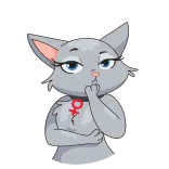 🤔 gato, desenho animado, feminista, símbolo de Vênus whatsapp sticker